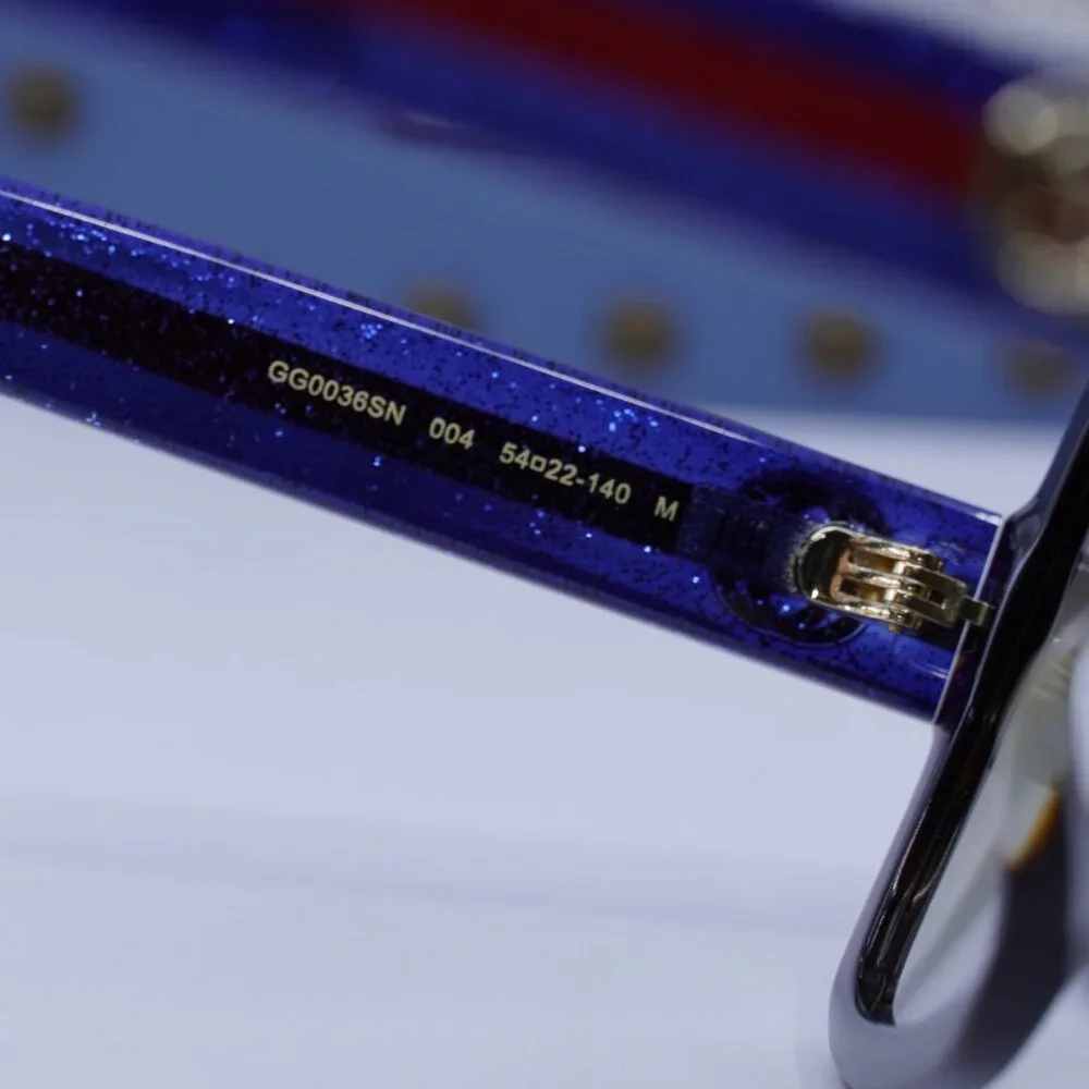 Gucci GG0036SN 004 Square Sunglasses - Havana Blue\Brown Gradient - Picture 7 of 11